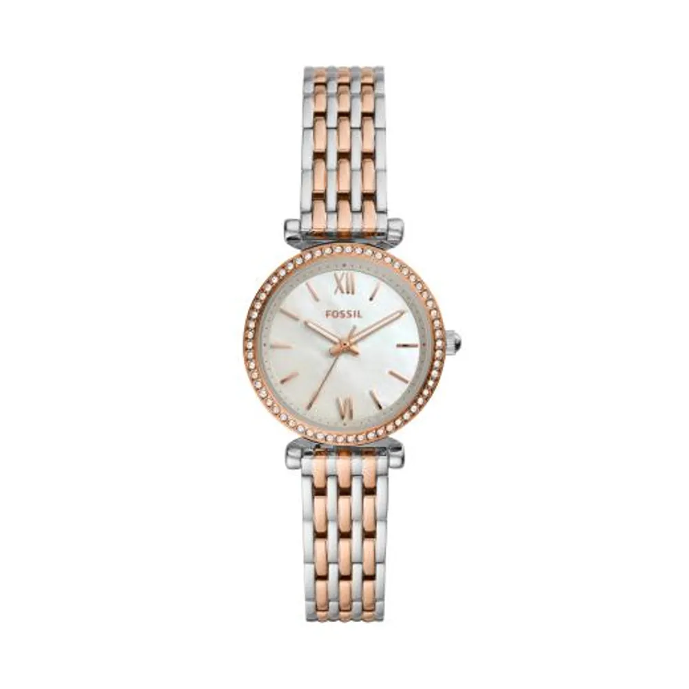 Fossil Women's Carlie Mini Two-Tone Stainless Steel Watch