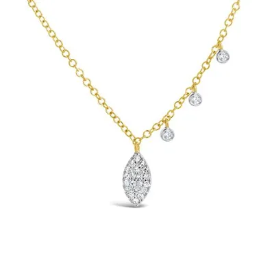 14K Yellow & White Gold 0.10CTW Marq MeiraT Necklace