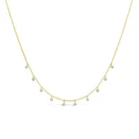 14K Yellow & White Gold Bezel 0.10CTW MeiraT Necklace