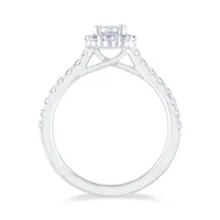 Diamond Revelations 14K White Gold 0.80CTW Oval Bridal Ring