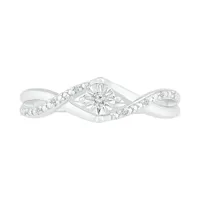 Sterling Silver 0.05CTW Diamond Ring