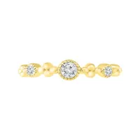 10K Yellow Gold 0.12CTW Diamond Ring