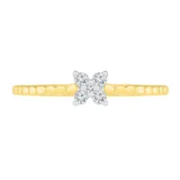 10K Yellow Gold 0.10CTW Diamond Ring