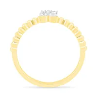 10K Yellow Gold 0.10CTW Diamond Ring