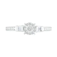 10K White Gold 0.12CTW Diamond Ring