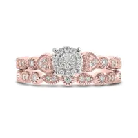 10K Rose Gold 0.25CTW Bridal Set