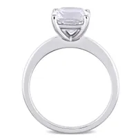 Julianna B 10K White Gold Cushion-Cut Created White Sapphire Solitaire Ring