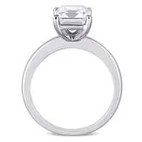 Julianna B 10K White Gold Created White Sapphire Solitaire Ring