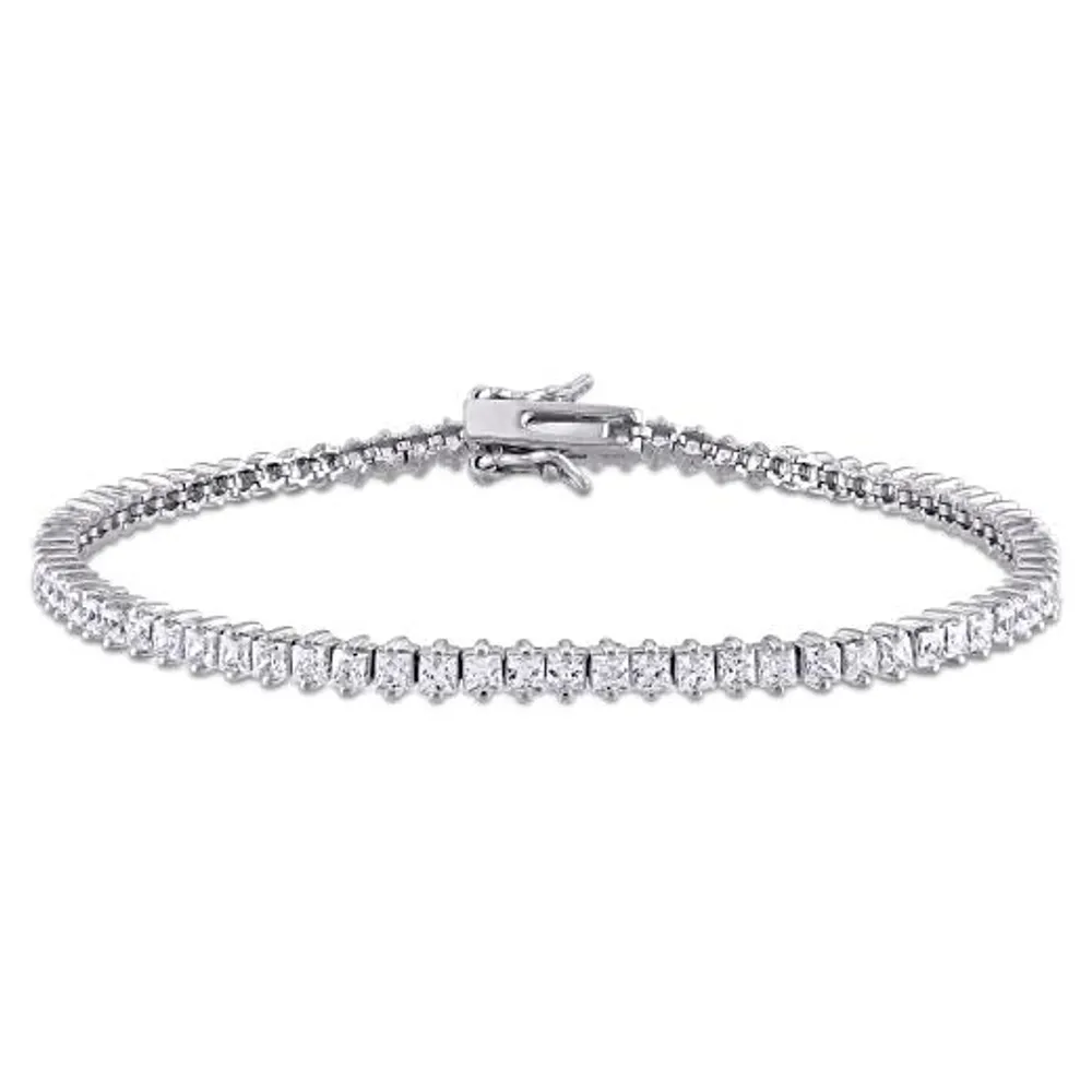 Julianna B Sterling Silver Cubic Zirconia Tennis Bracelet