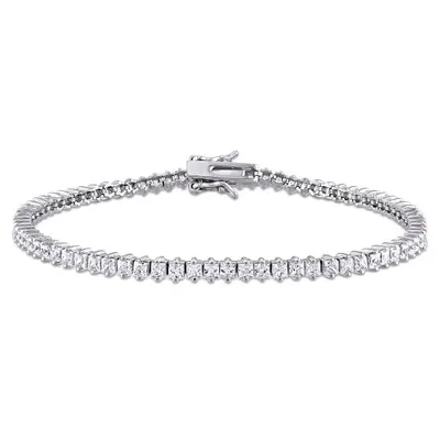 Julianna B Sterling Silver Cubic Zirconia Tennis Bracelet