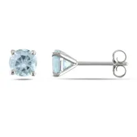 Julianna B 14K White Gold Aquamarine Stud Earrings