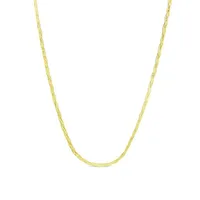 10K Yellow Gold 18" Braided Herringbone Necklace