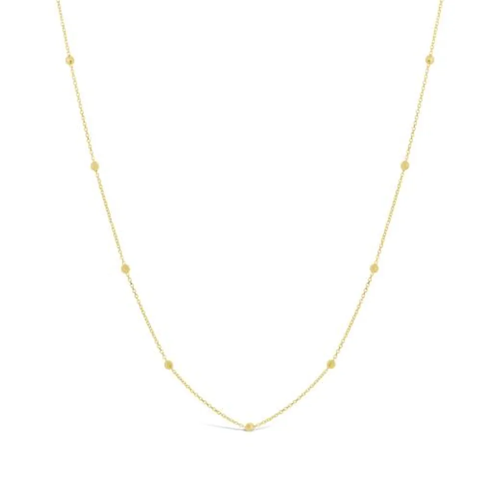 10K Yellow Gold 16+2" Diamond Cut Beads Chain