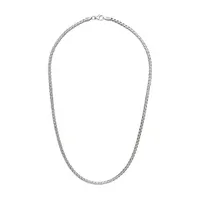 Sterling Silver 24" 3.9mm Round Box Chain