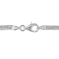 Julianna B Sterling Silver Created White Sapphire Heart Pendant