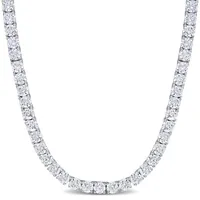 Julianna B Sterling Silver Cubic Zirconia Tennis Necklace