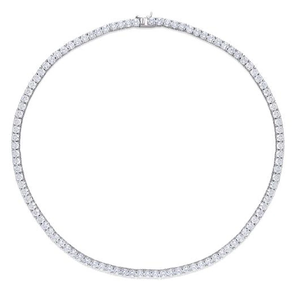 Julianna B Sterling Silver Cubic Zirconia Tennis Necklace