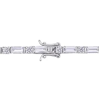Julianna B Sterling Silver White Cubic Zirconia Tennis Bracelet