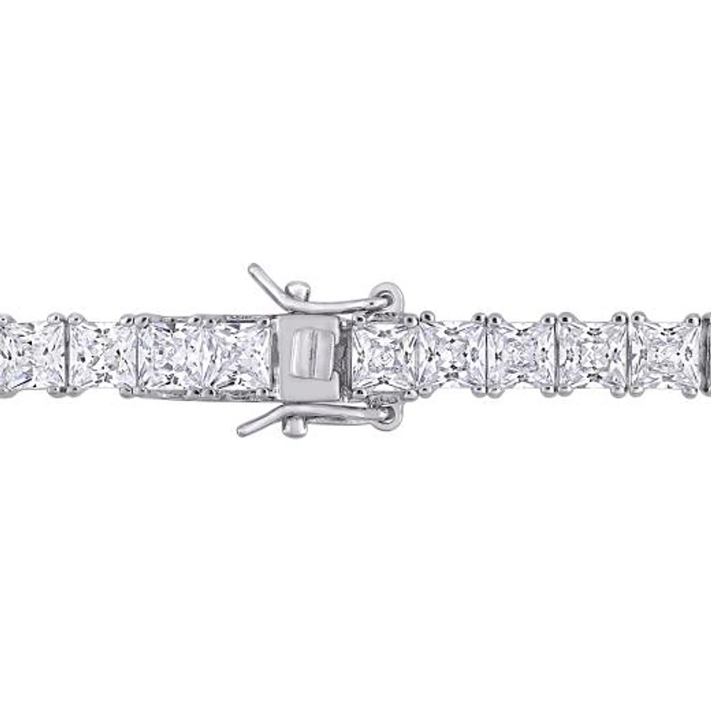 Julianna B Sterling Silver White Cubic Zirconia Tennis Bracelet