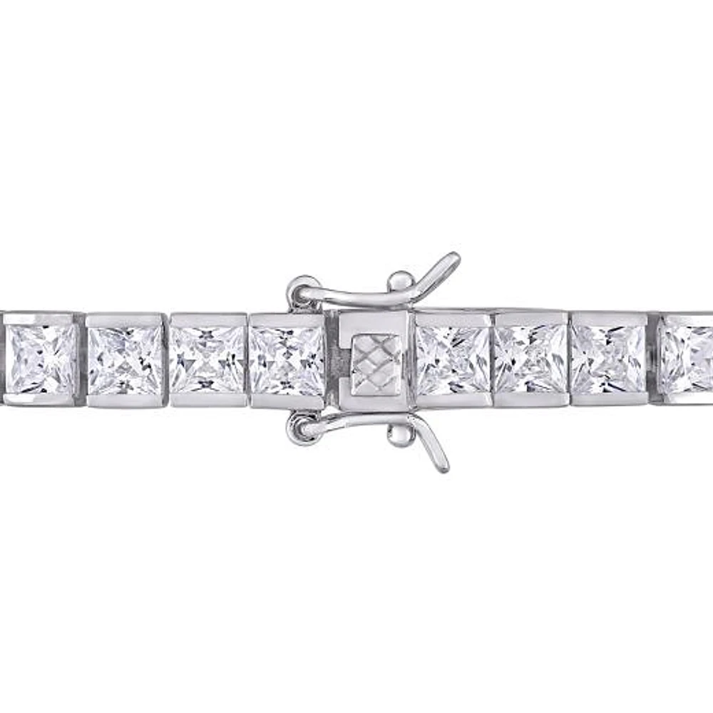 Julianna B Sterling Silver White Cubic Zirconia Tennis Bracelet