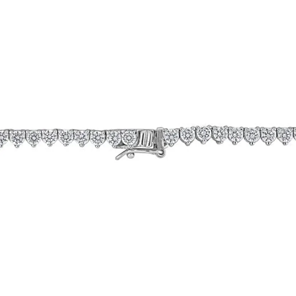 Sterling Silver Cubic Zirconia Tennis Necklace