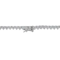 Sterling Silver Cubic Zirconia Tennis Necklace
