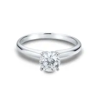 14K White Gold Melody Solitaire Ring 1.00CT I2I3/IJ