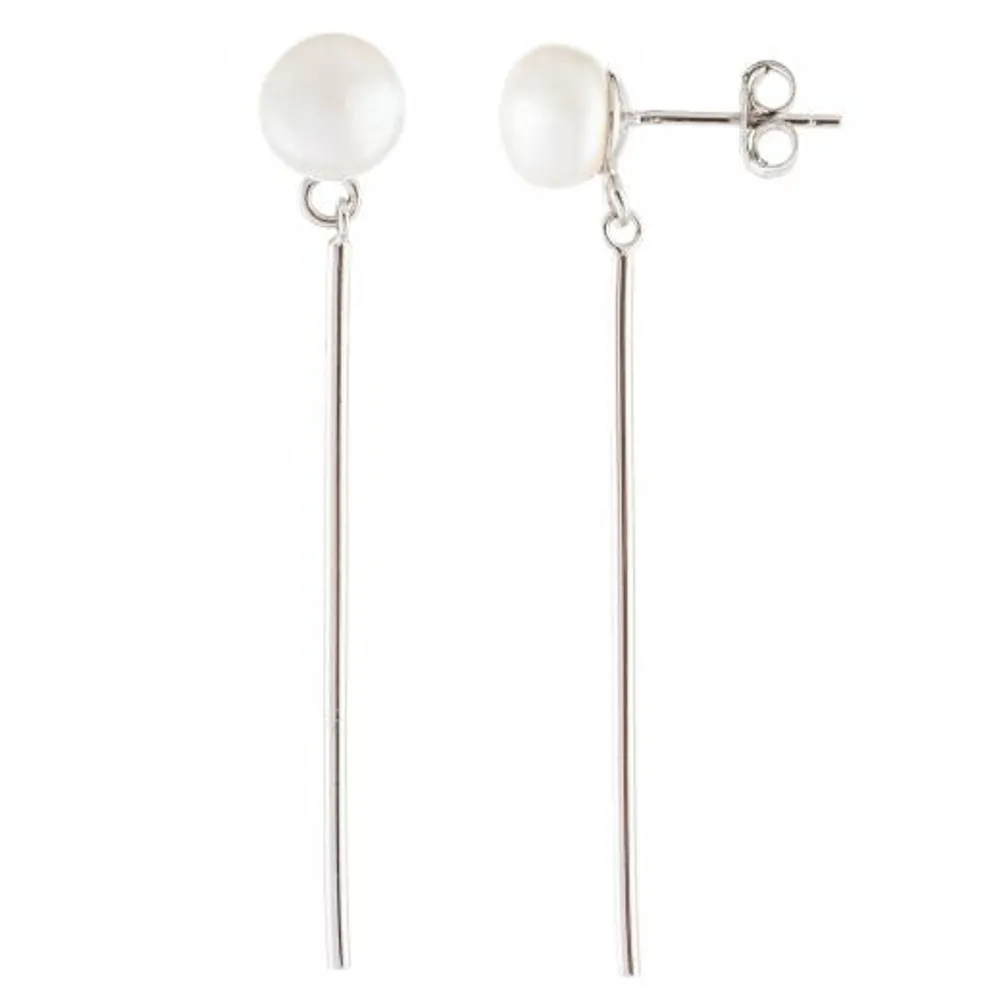 Sterling Silver 7-7.5mm Pearl Earrings