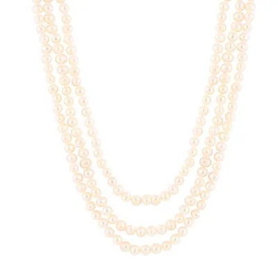 7-8mm Endless 80" Freshwater Pearl Necklace