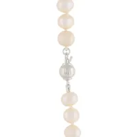 Sterling Silver 7-7.5mm Pearl Necklace and Matching Stud Earrings