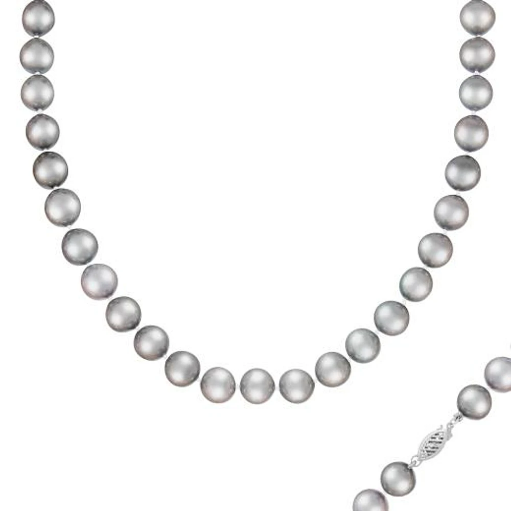 14K White Gold 10-11mm Freshwater Pearl Necklace