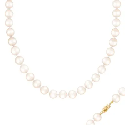 14K Gold 10-11mm Freshwater Pearl Necklace