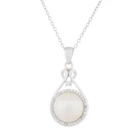 Sterling Silver 10-11mm Pearl Pendant