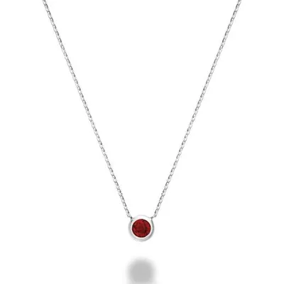 Les Bijoux 10K Gold Bezel Set Ruby Necklace