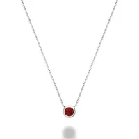 Les Bijoux 10K Gold Bezel Set Ruby Necklace