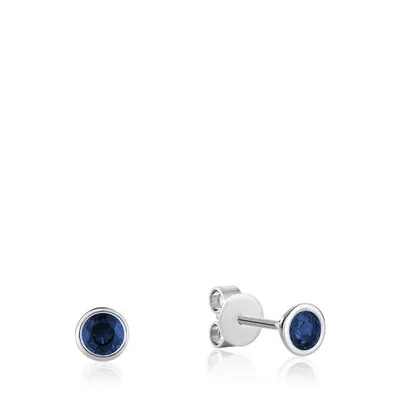 Les Bijoux 10K Gold Bezel Set Sapphire Earrings