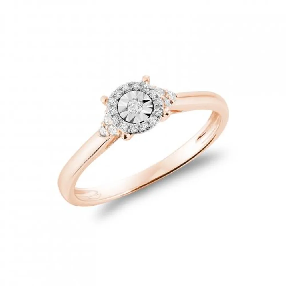 Les Bijoux 10K Rose Gold 0.10CTW Diamond Promise Ring