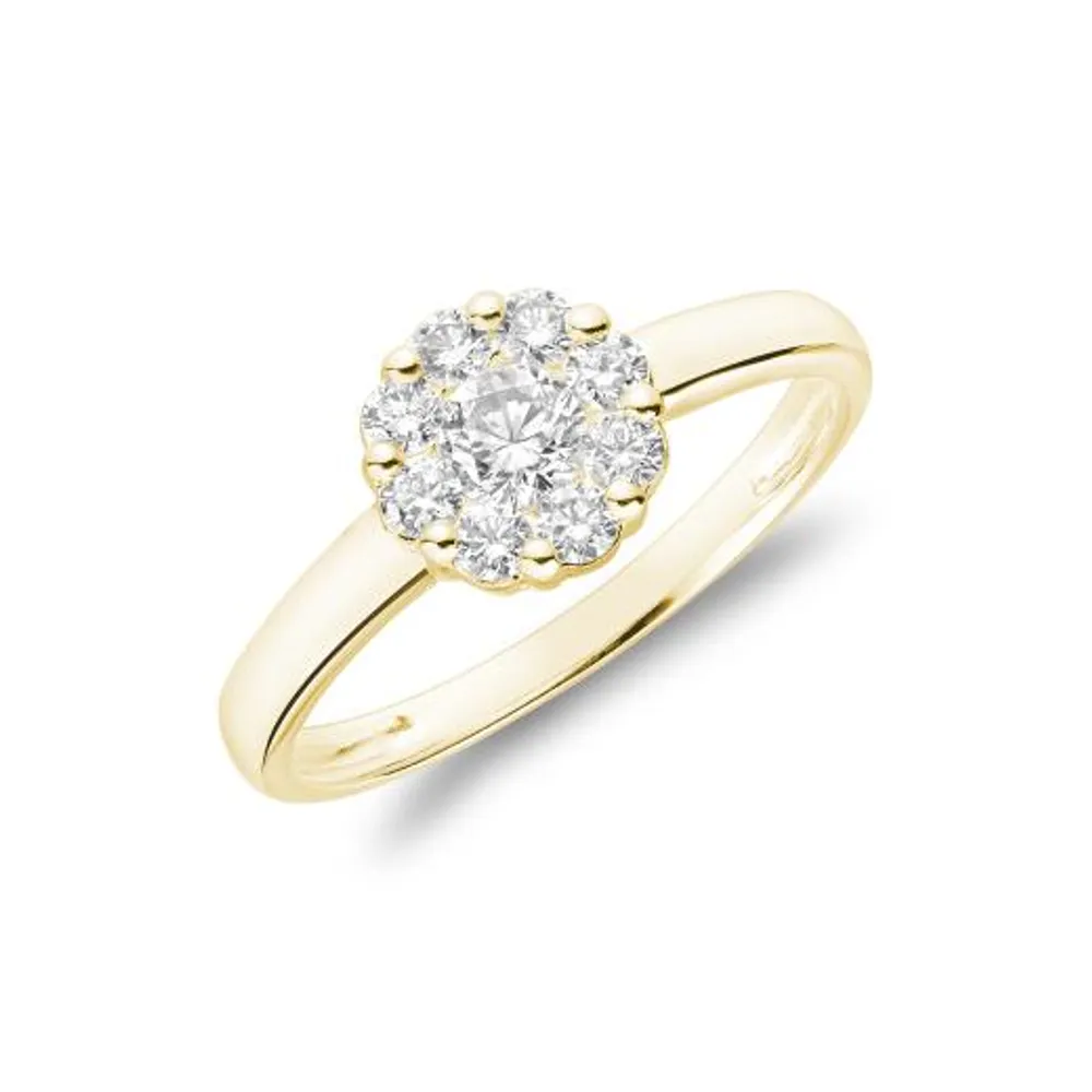 Les Bijoux 10K Yellow Gold 0.15CTW Diamond Promise Ring