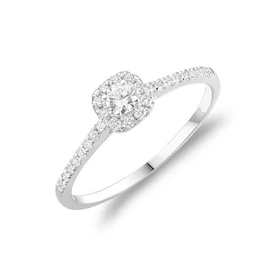 Les Bijoux 10K White Gold 0.21CTW Diamond Promise Ring