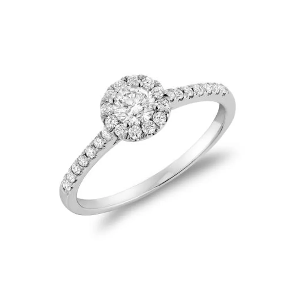 Les Bijoux 10K White Gold 0.49CTW Diamond Engagement Ring