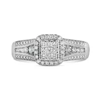 10K White Gold 0.50CTW Diamond Princessa Ring