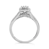 10K White Gold 0.50CTW Diamond Princessa Ring