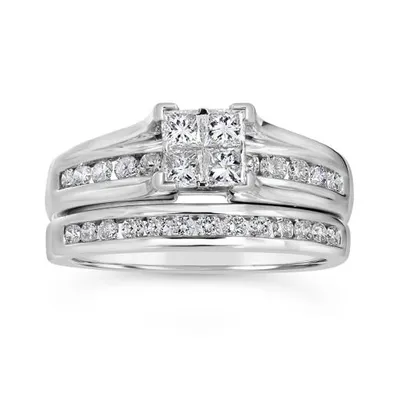 10K Gold 1.00CTW Diamond Bridal Set