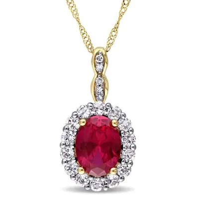 Julianna B 14k Yellow Gold Created Ruby