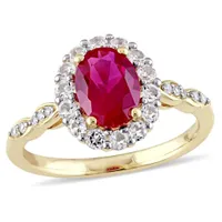 Julianna B 14k Yellow Gold Created Ruby