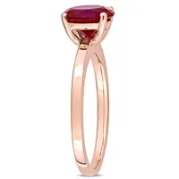 Julianna B 10k Rose Gold Created Ruby Ring