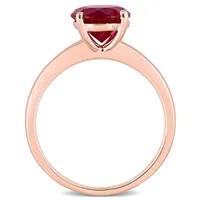 Julianna B 10k Rose Gold Created Ruby Ring