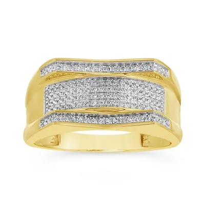 10K Yellow Gold 0.20CTW Diamond Ring
