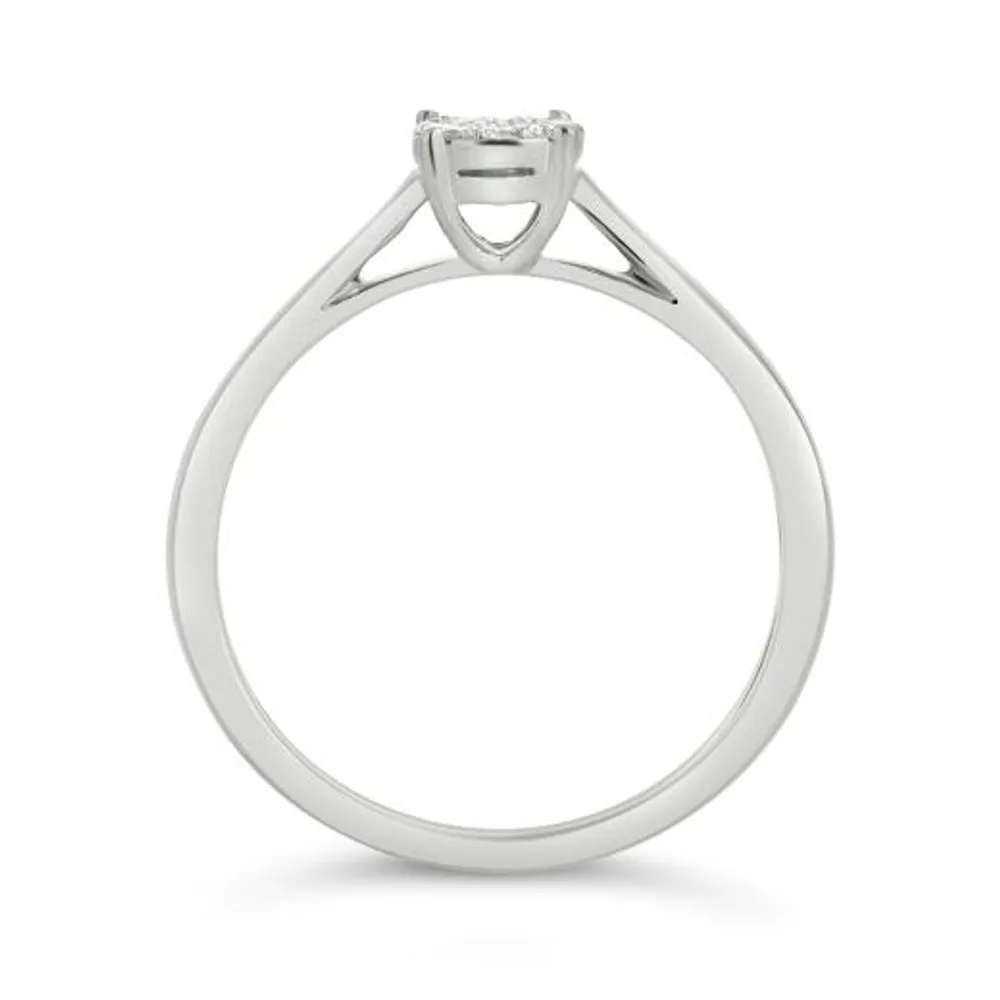 10K White Gold 0.09CTW Diamond Promise Ring