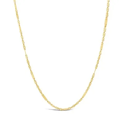 10K Yellow Gold 18" 1.0mm Diamond Cut Faceted Chain